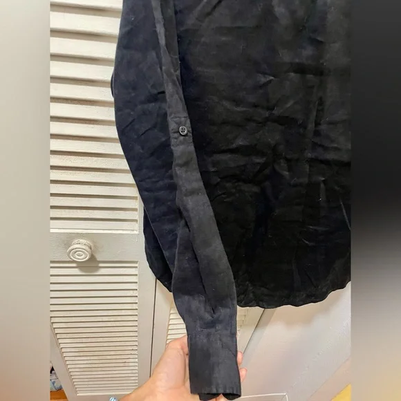 Lauren Ralph Lauren 100% Black Linen Shirt - Picture 4 of 8